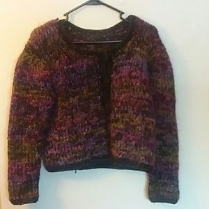 Women's dressy cardigan with coil buttons